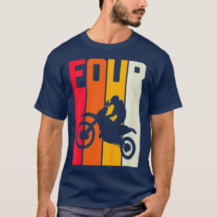 Kids 4th Birthday Retro Motocross 4 Years Boys T-Shirt