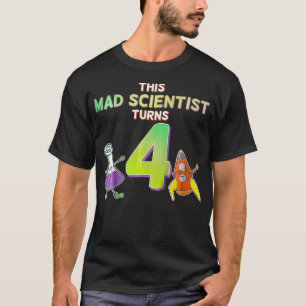 Kids 4th Birthday Shirt - Mad Scientist Party Shir