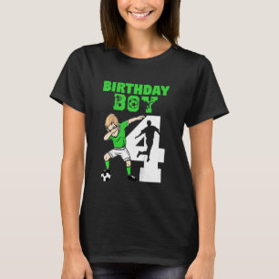 Kids 4th Birthday Soccer 4 Year Old Soccer Player T-Shirt