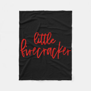 Kids 4th Of July Little Firecracker Patriotic Usa Fleece Blanket