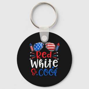 Kids 4th Of July Red White And Cool Patriotic Boys Key Ring