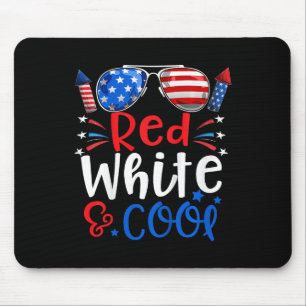 Kids 4th Of July Red White And Cool Patriotic Boys Mouse Pad