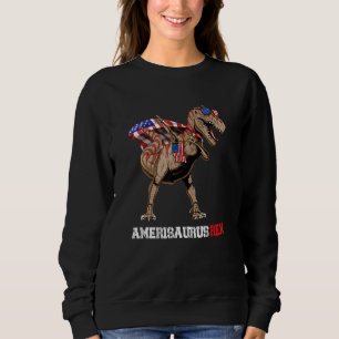 Kids 4th Of July Sunglasses Dinosaur T Rex America Sweatshirt