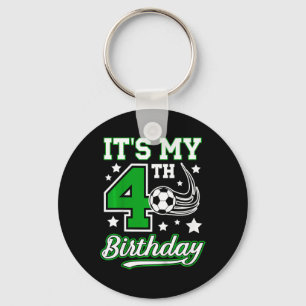 Kids 4th Soccer Birthday Party 4 Year Old Soccer P Key Ring