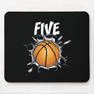 Kids 5 Year Old Basketball Birthday Party Theme 5t Mouse Pad