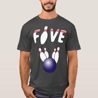 Kids 5 Year Old Bowling Birthday Party T-Shirt