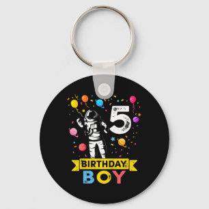 Kids 5 Year Old Boy Astronaut 5th Birthday Boy Key Ring