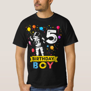 Kids 5 Year Old Boy Astronaut 5th Birthday Boy T-Shirt