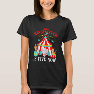 Kids 5 Year Old Boy Ringmaster 5th Birthday Kids C T-Shirt