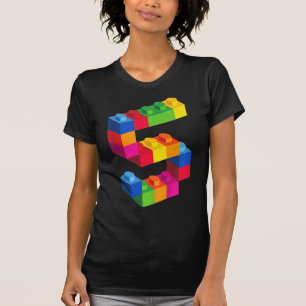 Kids 5 Year Old Building Blocks Birthday Bricks 5 T-Shirt