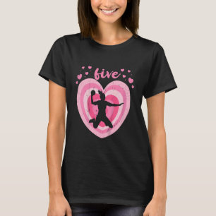 Kids 5 Year Old Cute Handball Birthday Girl 5th B T-Shirt
