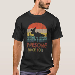 Kids 5 Year Old Dinosaur Awesome Since 2018 5th Bi T-Shirt