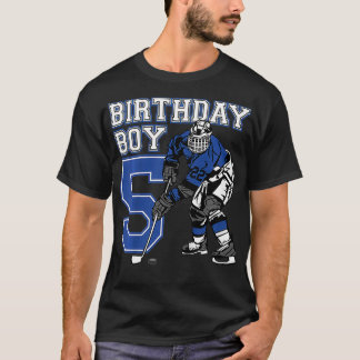Kids 5 Year Old Ice Hockey Themed Birthday Party 5 T-Shirt