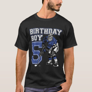 Kids 5 Year Old Ice Hockey Themed Birthday Party 5 T-Shirt