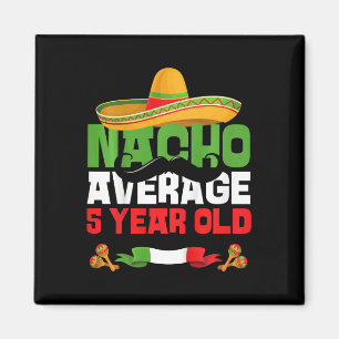 Kids 5 Year Old Mexican Fiesta 5th Birthday Party Magnet