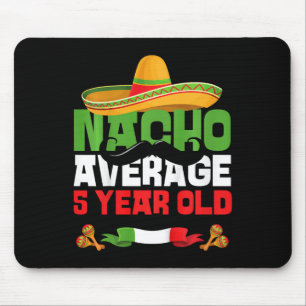 Kids 5 Year Old Mexican Fiesta 5th Birthday Party  Mouse Pad
