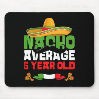 Kids 5 Year Old Mexican Fiesta 5th Birthday Party  Mouse Pad