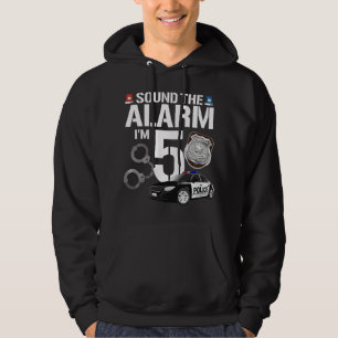 Kids 5 Year Old Police Birthday Officer Cop Car 5t Hoodie