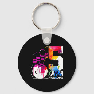 Kids 5 Years Of Being Awesome Bowling 5th Birthday Key Ring