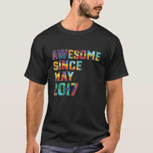 Kids 5 Years Old Awesome Since May 2017 5Th Birthd T-Shirt