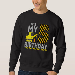 Kids 5 Years Old Boy It's My 5th Birthday Construc Sweatshirt