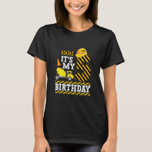Kids 5 Years Old Boy It's My 5th Birthday Construc T-Shirt