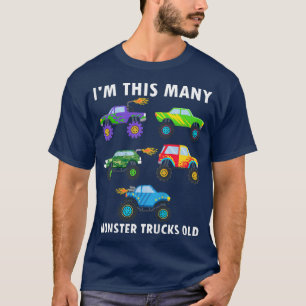 Kids 5 Years Old Boy Monster Trucks 5th Birthday K T-Shirt