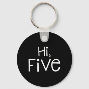 Kids 5th Birthday  & 5 Year Old Outfit Kindergarte Key Ring