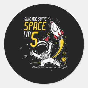 Kids 5th Birthday Boy 5 Years Old Give Me Some Spa Classic Round Sticker