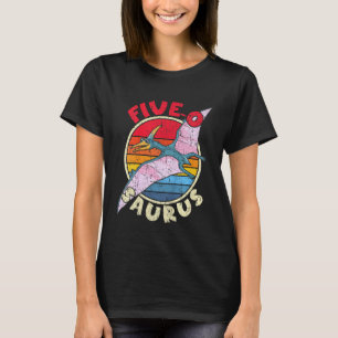 Kids 5th Birthday Five O Saurus I Pterodactylus I  T-Shirt