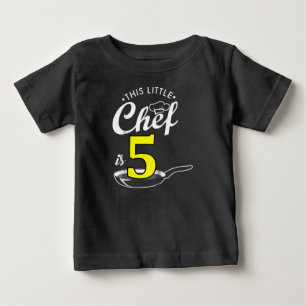 Kids 5th birthday gift Cook 5 year old Baby T-Shirt