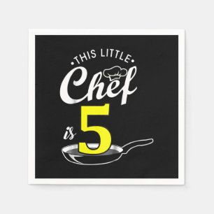 Kids 5th birthday gift   Cook 5 year old Napkin
