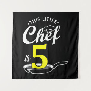 Kids 5th birthday gift Cook 5 year old Tapestry