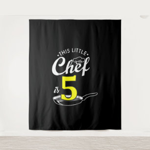 Kids 5th birthday gift Cook 5 year old Tapestry