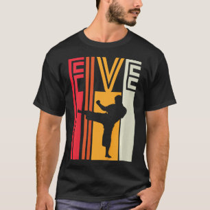 Kids 5th Birthday Gift Karate Retro Taekwondo Mart T-Shirt