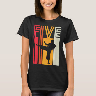 Kids 5th Birthday Gift Karate Retro Taekwondo Mart T-Shirt