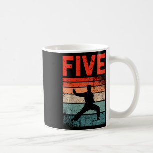 Kids 5th Birthday Karate Fighter 5 Year Old Girls Coffee Mug