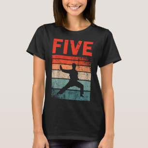Kids 5th Birthday Karate Fighter 5 Year Old Girls T-Shirt