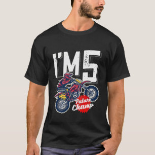 Kids 5Th Birthday Motor Cross, Dirt Bike, Future C T-Shirt