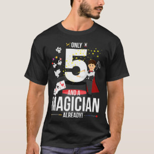 Kids 5th Birthday Only 5 And A Magician Already G T-Shirt