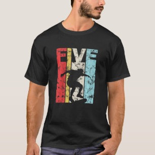 Kids 5th Birthday Party 5 Years Skateboard Skater T-Shirt