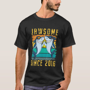 Kids 5Th Birthday Shark 5 Year Old Jawsome Since 2 T-Shirt