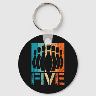 Kids 5th Bowling Birthday 5 Year Old Birthday Bowl Key Ring