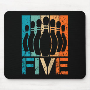 Kids 5th Bowling Birthday 5 Year Old Birthday Bowl Mouse Pad