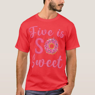 Kids 5th Doughnut Birthday Party Five Year Old Swe T-Shirt