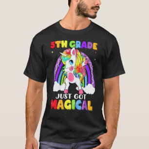 Kids 5th Grade Got Magical Dabbing Unicorn Rainbow T-Shirt