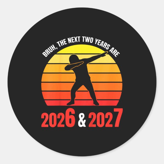 Kids 67 Nye 2026 Funny Boys Kids New Years Eve Par Classic Round Sticker (Front)