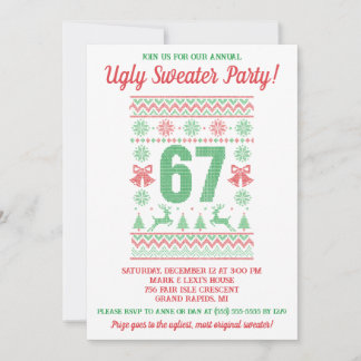 Kids' 67 Ugly Sweater Holiday Party Invitation