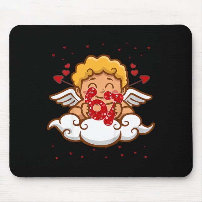 Kids 6 7 Meme Six Seven Cud 67 Valentines Day Todd Mouse Pad (Front)