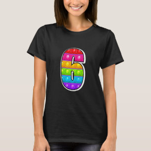 Kids 6 Cutest Capital Letter 6 Alphabet Funny Popp T-Shirt